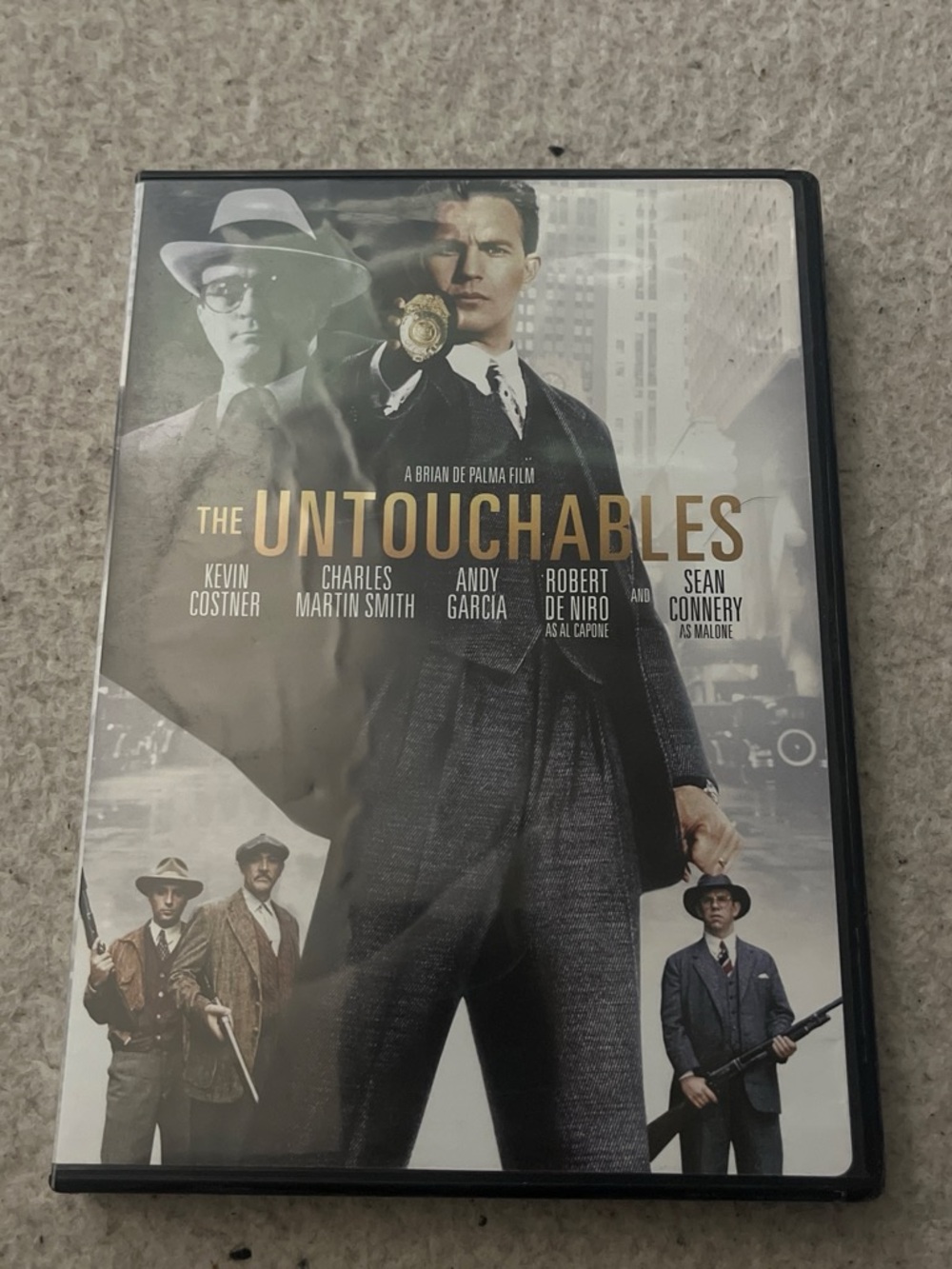 The Untouchables DVD - Black & Gray Suit Artwork